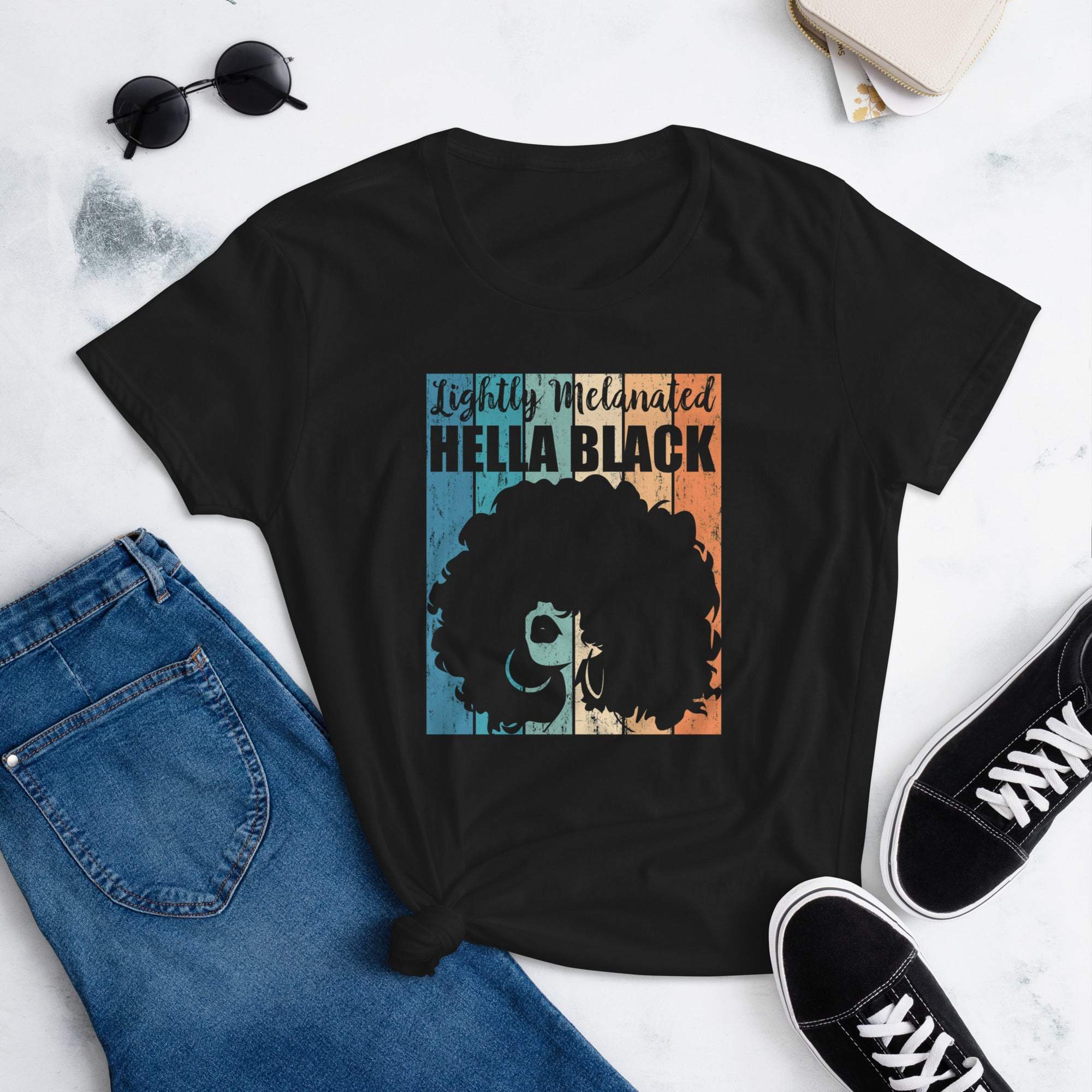 Hella Black  Graphic T-Shirt For Women