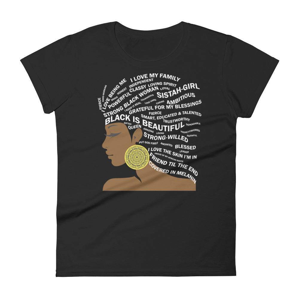 Black Is Beautiful  Graphic T-Shirt For Women