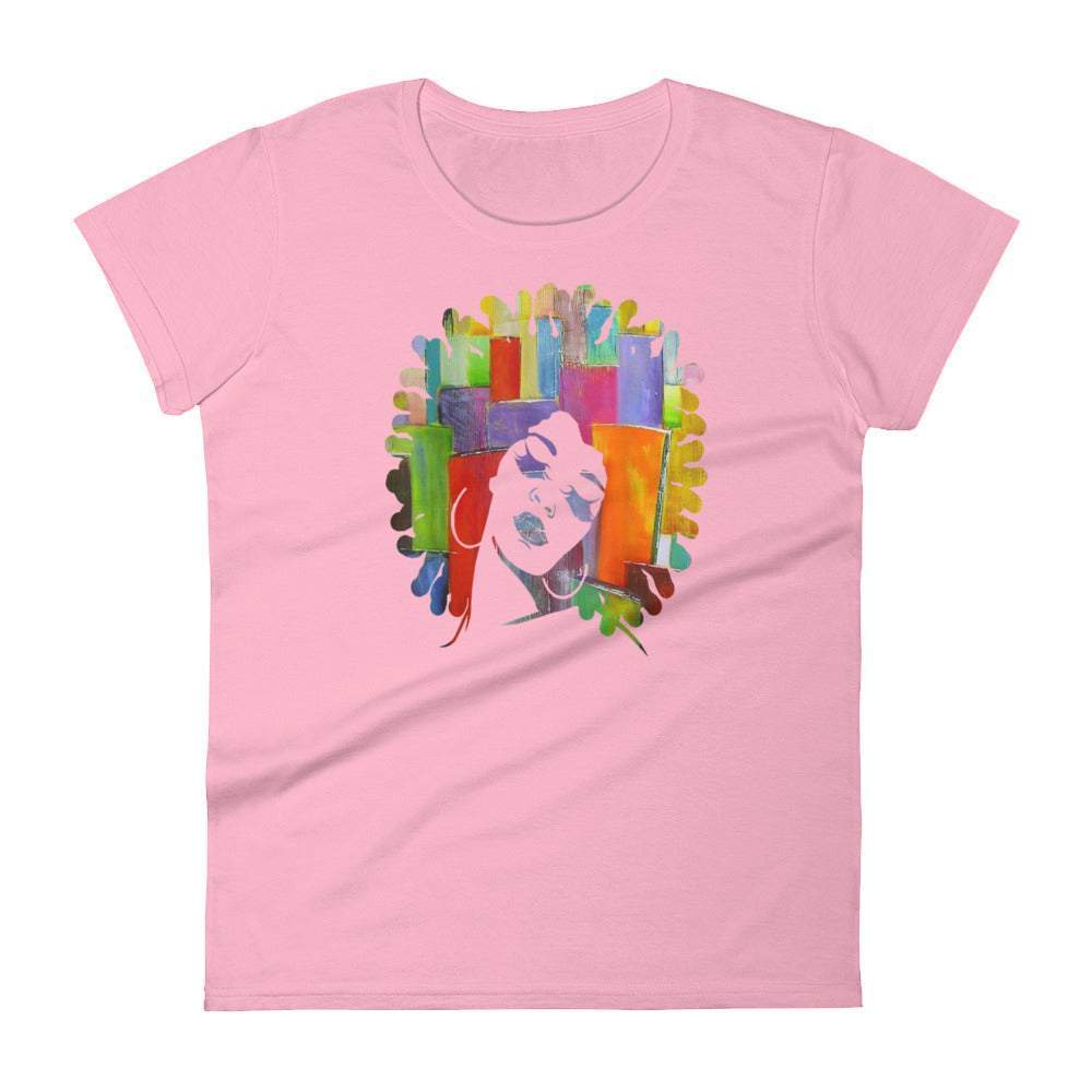 Abstract Afro Graphic T-Shirt For Women