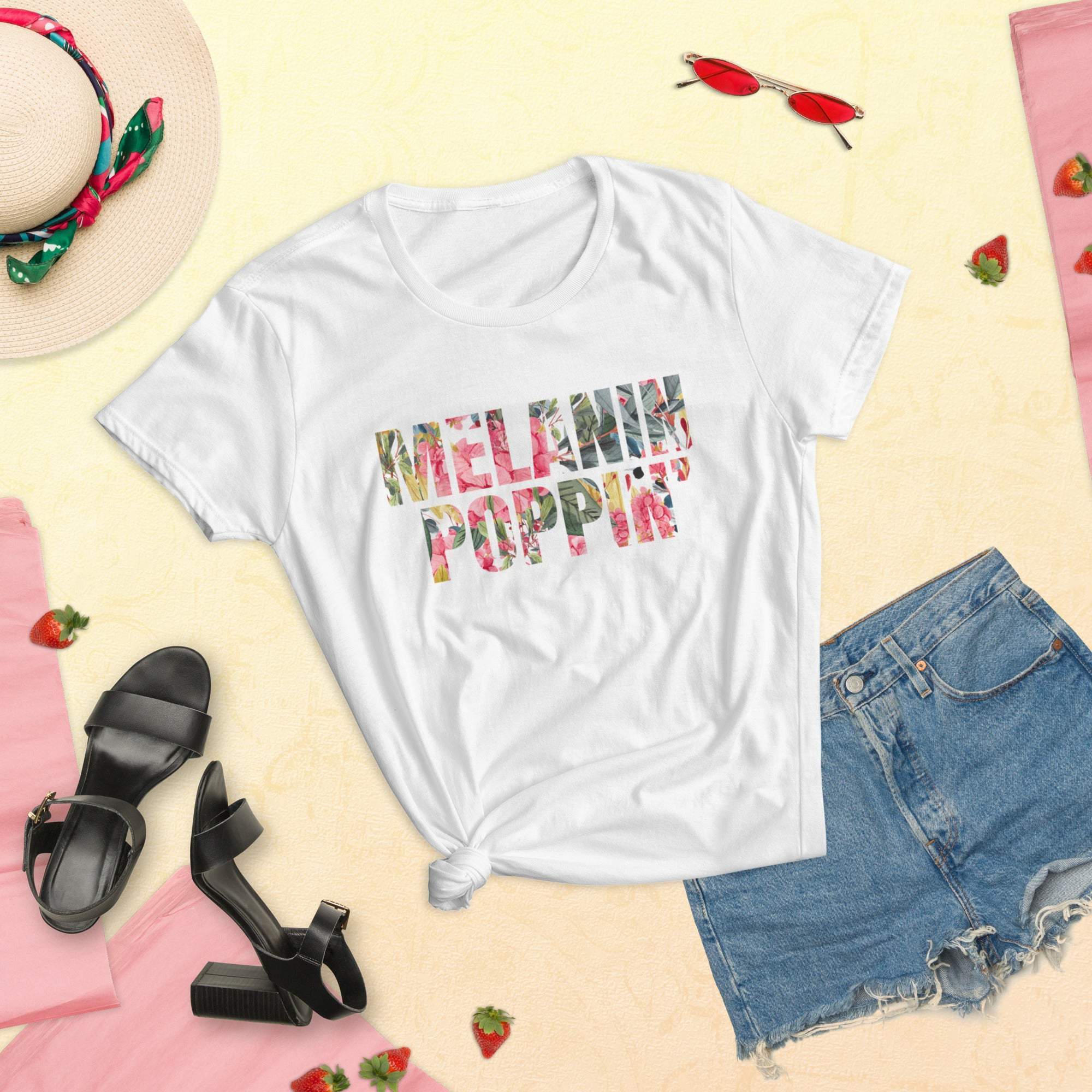 Melanin Poppin Graphic T-Shirt For Women